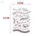 Clear Stamps Music Theme Letters Stamps for Party Supplies Album Journals. 