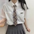 Alien JK Plaid Necktie Cotton Uniform School College Neckwear Small Lazy Ties Shirt Dress Accessories Young Girls Boy Daily Cravat 7CM.