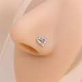 PantiesPanties1pc Simple Mini Love Heart L-Shaped Nose Stud Nail Ring Simple Zinc Alloy Nose Piercing Jewelry. 