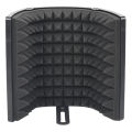 LOMEHO 3 Panels Microphone Isolation Windscreen Shield Foldable Studio Acoustic Screen Foam for Recording Live Broadcast LO-PS58. 