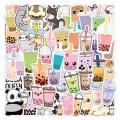 50pcs Cute Boba Sticker Kawaii Bubble Tea Sticker Waterproof Vinyl Water Bottle Sticker Laptop Sticker Stationery. 