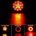 2X Round 4Inch Red/Amber LED Truck Trailer Tail Lights Brake Lights.