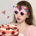 Birthday Funny Glasses- Photo Props Funny Novelty Glasses for Birthday Party Decor- (Pack of 1 Pcs).