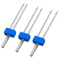 3 Pcs Double Twin Needles Pins (3 Size Mixed 2.0/90 3.0/90 4.0/90) With 3Pcs Groove Pintuck Presser Foot Sewing Machine Accessories.