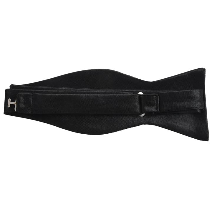 tie satin bow tie for men - black