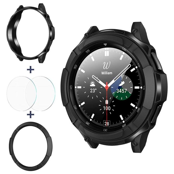 4pcs for samsung galaxy watch calssic case bezel ring screen