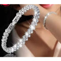 Women Fashion Roman Style Zircon Crystal Bracelet Bangles For Gifts - Add Elegance To Look Zircon Crystal Bracelet Bangles. 