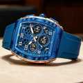 FOXBOX FB0096 new dual display men's watch silicone military watch luminous waterproof business casual quartz watches for men reloj+BOX.