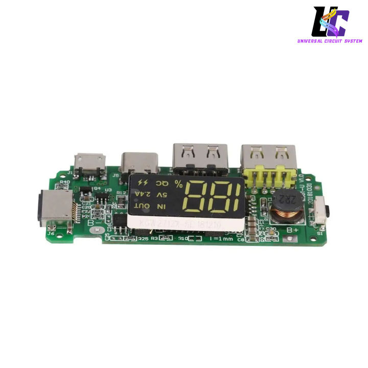 H961-U PCBa Power Bank Charge Charging Circuit Printed Circuit Board Assembly 5V 2a Power Bank PCB Module Board with Digital LCD Display