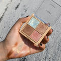 Makeup HDKD Mini Four Color Eyeshadow Palette Earth Color Sequin Glitter Student Ins Affordable Eyeshadow Small Plate 6011. 