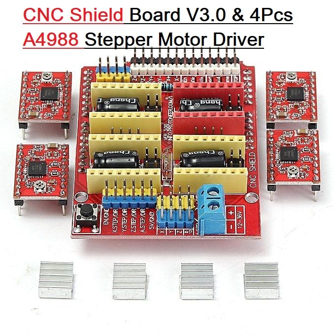 CNC%20Shield%20Board%20V3.0%20&%20%204Pcs%20A4988%20Stepper%20Motor%20Driver%20-%20Image%202
