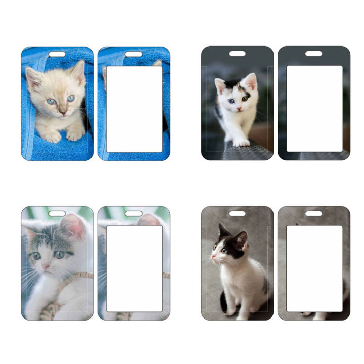 Cat Pattern Studen ID Card Cover Cards Protectors Bus Card Case Cute Credit Business Card Holder Gift