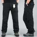 Winter Thick Fleece Casual Pants Men Cotton Military Tactical Baggy Cargo Pants Double Layer Plus Velvet Warm Thermal Trousers. 