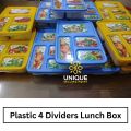 Plastic 4 Dividers Lunch Box, Economy OFFICE Lunch Box, Jaime 4G Lunch Box, Lunch Box 4 Compartment, Plastic Tiffin Lunch Box. 