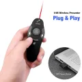USB Wireless PowerPoint Presenter with Laser Pointer RF 2.4GHz Remote Control PPT Clicker. 