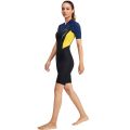 1.5mm Neoprene Wetsuit Diving Women One-piece Short Sleeve Jump Suit Surfing Swimsuit Snorkel Swimwear Beach Clothes.