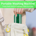 Fruit Vegetable Washing Machine Rechargeable Cleaning Machine forVegetables andFruits Portable Mini Food Cleaner Green.