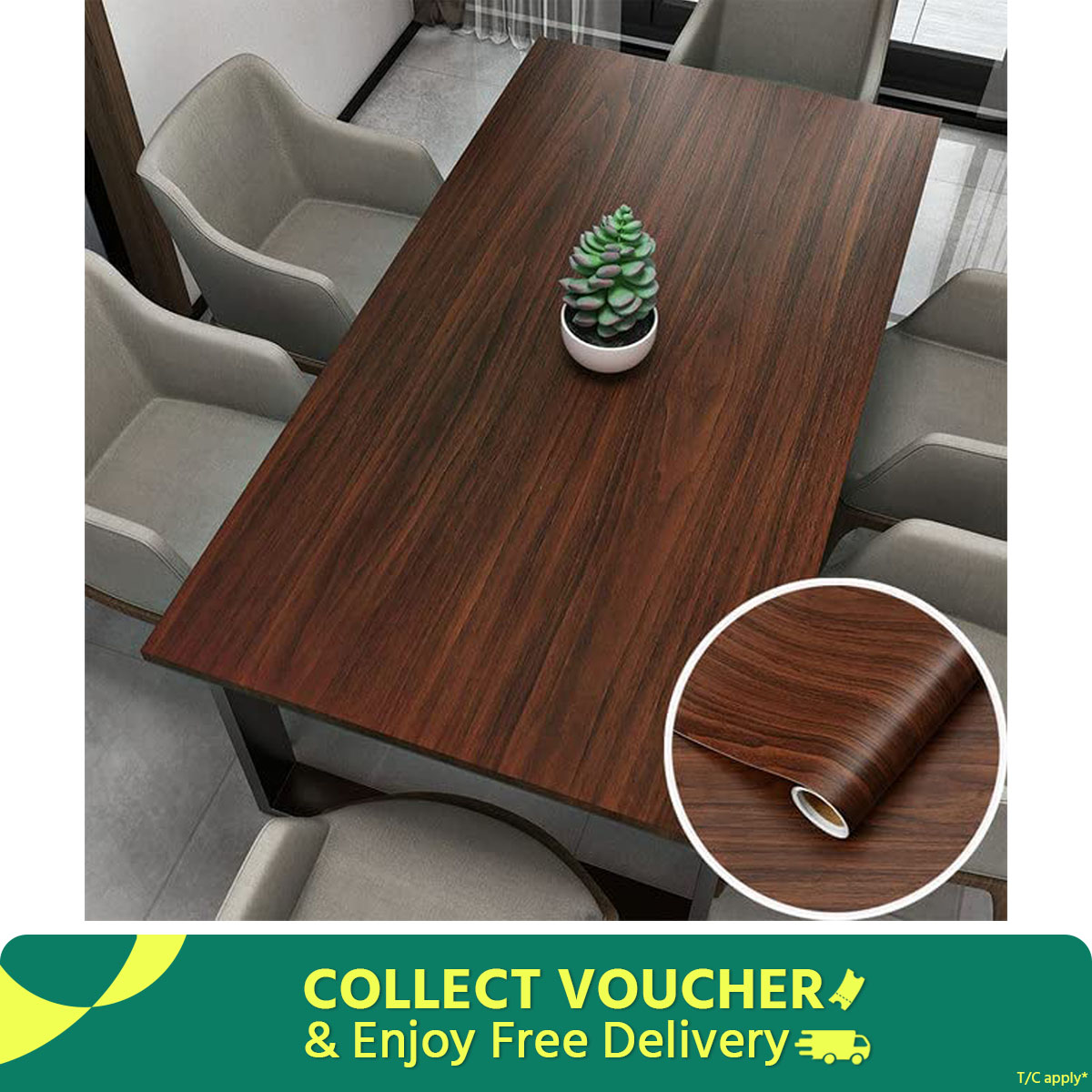 4x2 feet self adhesive sticker - wood grain furniture renovation sticker waterproof furniture sticker