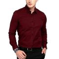 Stylish Regular Slim Fit Blank Cotton Long Sleeve Formal Shirt For Men. 
