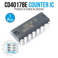 CD4017 CD4017BE 4017 DIP - 16 CMOS Decade counter IC Divider Decimal Chip IC for college DIY projects models. 