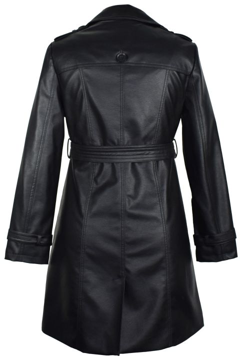 Pantoneclo%20Premium%20Quality%20Girl's%20/%20Ladies%20PU%20Leather%20Long%20Jacket%20/%20Overcoat%20-%20Image%209