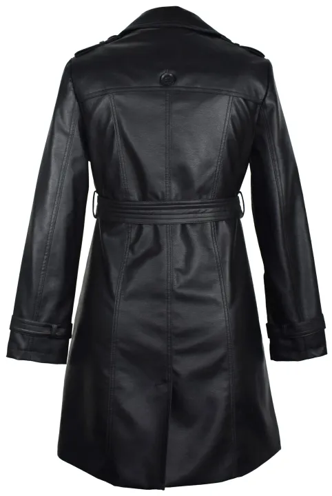 Pantoneclo%20Premium%20Quality%20Girl's%20/%20Ladies%20PU%20Leather%20Long%20Jacket%20/%20Overcoat%20-%20Image%209