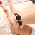 New Clock Women Watches Ladies Rose Gold Wrist Watches Women Small Leather Strap Bracelet Watch For Girls Gift Relogio Feminino. 