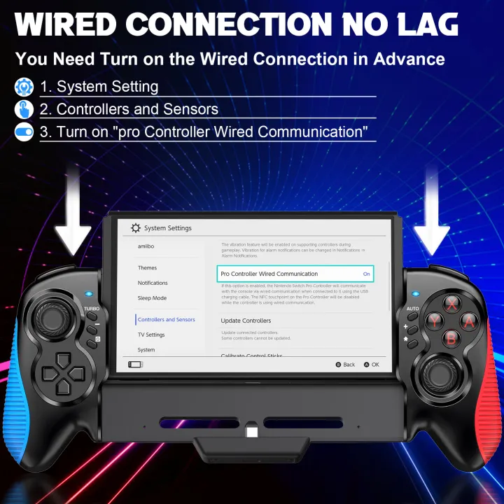 BEBONCOOL%20Ergonomic%20Joystick%20Controller%20For%20Nintendo%20Switch/Switch%20OLED%20Gamepad%20Joy%20Pad%20Wired%206-Axis%20Gyro%20Video%20Game%20Controller%20-%20Image%202