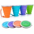 Silicone Foldable Folding Cup Outdoor Camping Sports Expandable Cup.