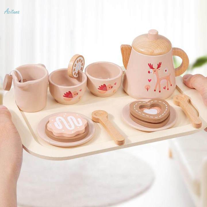 Toddlers Afternoon Tea Time Tea Set Play Kitchen Accessories for Children