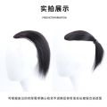 Samurai head wig men s back head ponytail handsome Korean version reissue film forehead invisible long hair real hair. 