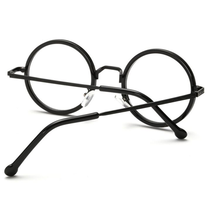 Retro%20Round%20Frame%20Glasses%20High%20Definition%20Clear%20Lens%20Women%20Men%20Unisex%20Flat%20Mirrors%20Eye%20Protection%20Eyeglasses%20Computer%20Goggles%20-%20Image%204