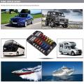Car Boat Fuse Box LED Warning Indicator 12V 32V Power Distribution Panel Car Boat Fuse Box Holder 6/12 Ways.