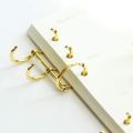 FORIDE 12 Pcs 3 Ring Book Rings Leaf Binders Office Book Rings Snap Split Hinged 20mm Inner Diameter Book Ring Gold. 