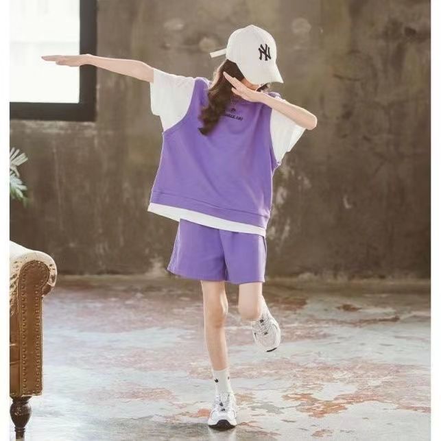 Girls%20New%20Summer%20Loose%20Thin%20Ventilate%202PCS%20Short%20Sleeve%20Tee+Pants%20Suits%20Korean%20Style%205%2014%20Years%20Teeange%20Girls%20Casual%20Clothes%20Set%20-%20Image%204