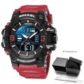 SMAEL Dual Time Digital Watch For Men Fashion Sport Watches Waterproof Chronograph Electronic Wristwatch Auto Date Alarm 8049. 