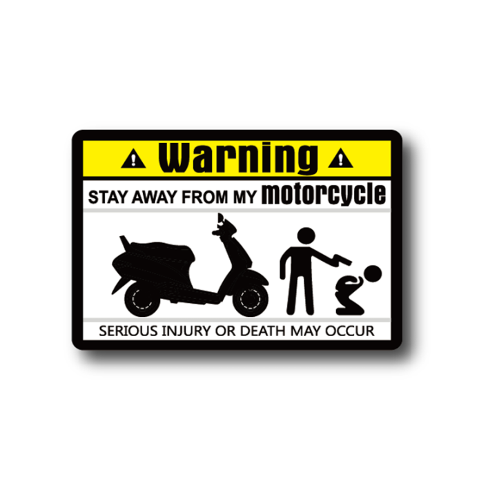 Pegatinas Divertidas Para Coche - "Warning Don't Touch My Shit" - 10 Unidades