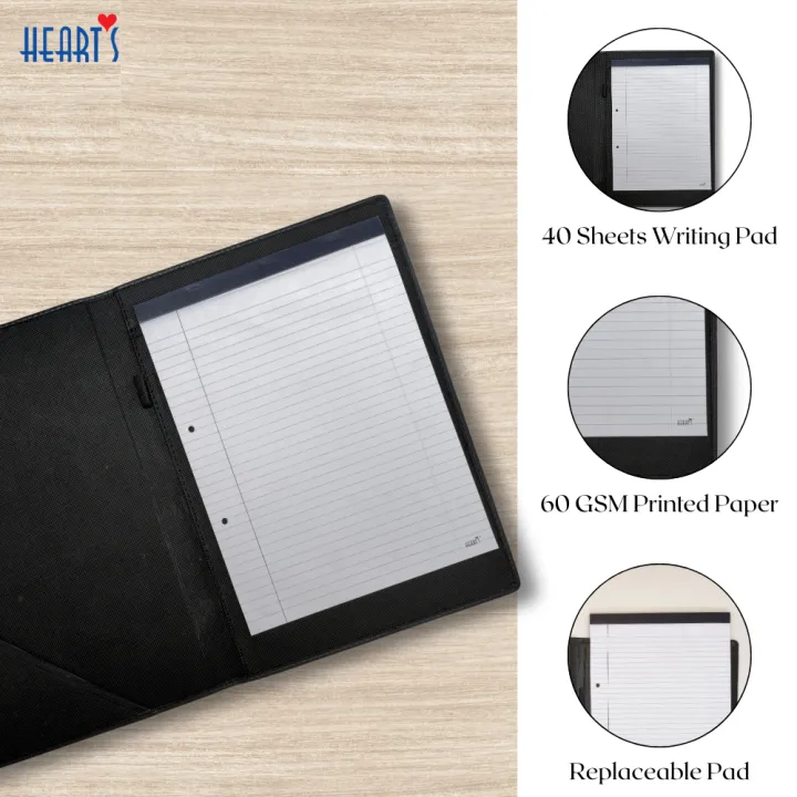 Seminar%20Folder%20/%20Conference%20Folder%E2%80%94%20Writing%20Pad%20(40%20Pages,%2060%20GSM),%20Replaceable%20Pad,%20Pen%20Holder%20&%20Documents%20Pocket,%2013.5"%20%C3%97%209.5"%20%5B%20Hearts%20Seminar%20Folder%20B%20%5D%20-%20Image%202