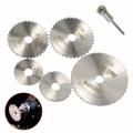 5Pcs HSS SAW BLADES HSS Cutting Discs Wheel 5Pcs HSS Circular Saw 22mm 25mm 32mm 35mm 44mm Rotary Blade 1Pcs 3.2mm Mandrel For Wood Plastic Cutting Cut Off Tools Sets. 