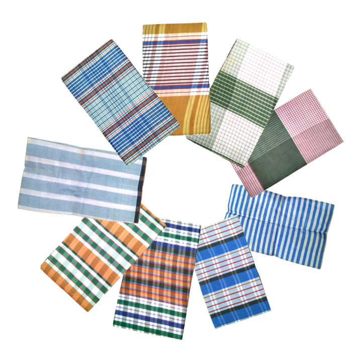 Polyester Cotton Lungi 1 pcs / Wholesale Price Ever / Multicolor / Silai Koora / Stitched / Lungi For Men / Cotton Polyester Lungi / Check Design / Lungi For Men 4 hand