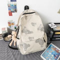 HarajukuinsCampus Cartoon Bear Printing Student Backpack Japanese and Korean Cute Girl Girls Middle School Students Schoolbag. 