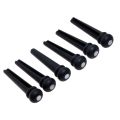 6 Pcs Bridge Pins For Acoustic Guitar - Black. 