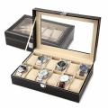 12 Slots PU Leather Watch Box. 