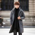 Long Jacket Men Autumn/winter Down Cotton Thick Parkas Men Waterproof Windproof Warm Casual Hooded Men Coat.