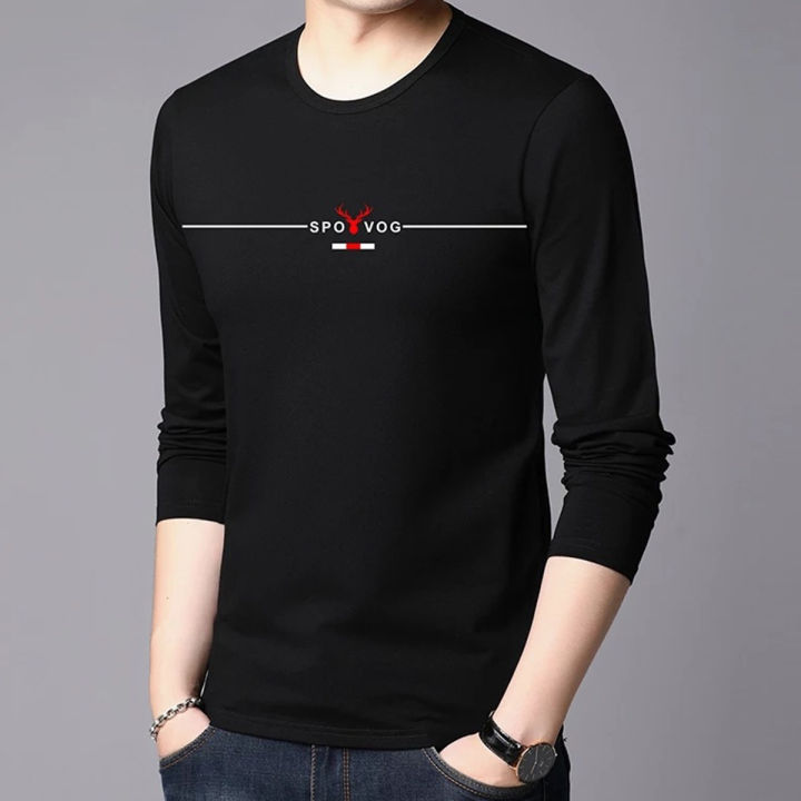 Long Sleev Stylish cotton  T-Shirt For Men - T Shirt - T Shirt - T Shirt