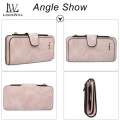 (New) louiwill' wallet for women long clutch pure PU leather hand bag large capacity card holder zipper coin pure Fahion money bag.