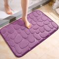 Bath Mat Cobblestone Bathroom Rug Floor Mat Memory Foam Bathmat Thick Soft Absorbent Non Slip Washable Carpet for bath shower.