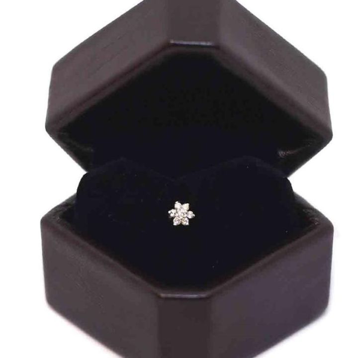 L%20Shape%20Party%20Nose%20Pin%20Fashionable%209%20Stone%20Nose%20Pin%201pcs%20-%20Image%202