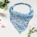Women Bandana Elastic Soft Boho Hair Band Printed Hair Scarf Gifts Blue. 