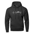 Mountain Heartbeat Hoodies Sweatshirt Men Sound Ray Diagram Hooded Sweatshirt Hoodie Winter Autumn Print Black Gray Sportswear. 